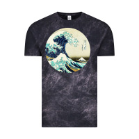 Cloud Black great wave Vintage Tee - linhVisuals