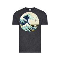Vintage Black great wave Vintage Tee - linhVisuals