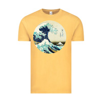 Vintage Mustard great wave Vintage Tee - linhVisuals