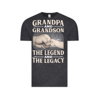 Vintage Black grandpa and grandson the legend t  shirtgrandpa and grandson the legen Vintage Tee - linhVisuals