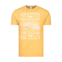 Vintage Mustard grandpa and grandson the legend t  shirtgrandpa and grandson the legen Vintage Tee - linhVisuals