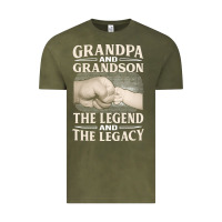 Vintage Olive grandpa and grandson the legend t  shirtgrandpa and grandson the legen Vintage Tee - linhVisuals