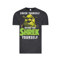 Vintage Black sh.rek check yourself before you sh.rek yourself t shirt Vintage Tee - linhVisuals