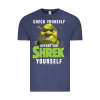 Vintage Denim sh.rek check yourself before you sh.rek yourself t shirt Vintage Tee - linhVisuals