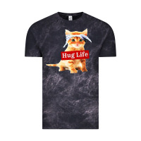 Cloud Black hug life kitty cat Vintage Tee - linhVisuals