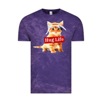 Cloud Purple hug life kitty cat Vintage Tee - linhVisuals