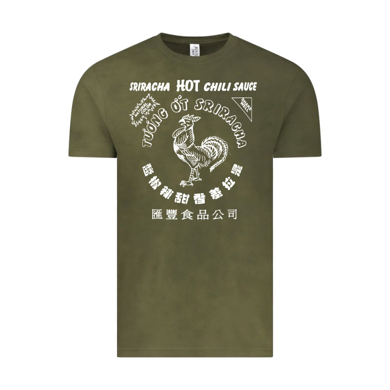 Sriracha Official Hot Chili Sauce Men's Graphic Vintage Tee by linhVisuals | Teevron