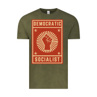 Vintage Olive democratic socialist Vintage Tee - linhVisuals