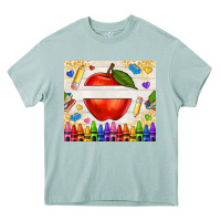 Arona custom teacher name apple Heavy Core Tee - NancyCooperArtShop