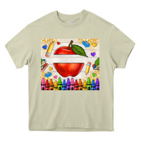 Mossy custom teacher name apple Heavy Core Tee - NancyCooperArtShop