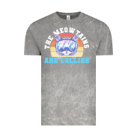 Cloud Rock skiing t  shirt ski goggles cat the meowtains are calling skier winter Vintage Tee - linhVisuals