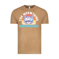 Vintage Camel skiing t  shirt ski goggles cat the meowtains are calling skier winter Vintage Tee - linhVisuals