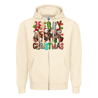 Sandshell Merry christmas pigs Zipper Hoodie - FaDigitalArtStudio