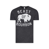 Beast Of Bourbon Drinking Whiskey Design Bison Buffalo Party T Shirt Vintage Tee | Teevron