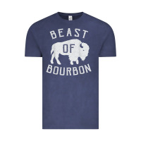 Vintage Denim beast of bourbon drinking whiskey design bison buffalo party t shirt Vintage Tee - linhVisuals