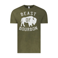 Vintage Olive beast of bourbon drinking whiskey design bison buffalo party t shirt Vintage Tee - linhVisuals