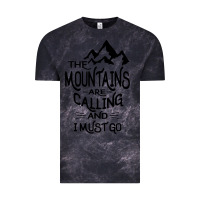 Cloud Black the mountains are calling and i must go   black Vintage Tee - linhVisuals