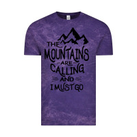 Cloud Purple the mountains are calling and i must go   black Vintage Tee - linhVisuals