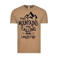 Vintage Coffee the mountains are calling and i must go   black Vintage Tee - linhVisuals