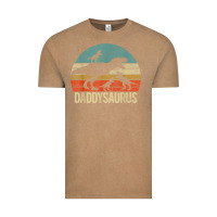 Vintage Coffee daddy dinosaur daddysaurus 3 three kids xmas christmas gift t shirt Vintage Tee - linhVisuals