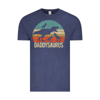 Vintage Denim daddy dinosaur daddysaurus 3 three kids xmas christmas gift t shirt Vintage Tee - linhVisuals