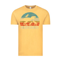 Vintage Mustard daddy dinosaur daddysaurus 3 three kids xmas christmas gift t shirt Vintage Tee - linhVisuals