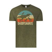 Vintage Olive daddy dinosaur daddysaurus 3 three kids xmas christmas gift t shirt Vintage Tee - linhVisuals