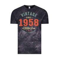 Cloud Black Vintage Since 1958 - 64th Birthday Retro Classic Vintage Tee - linhVisuals