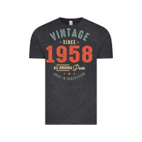 Vintage Black Vintage Since 1958 - 64th Birthday Retro Classic Vintage Tee - linhVisuals