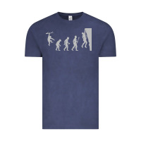 Vintage Denim funny rock climbing evolution Vintage Tee - linhVisuals