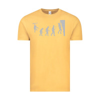 Vintage Mustard funny rock climbing evolution Vintage Tee - linhVisuals