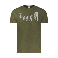 Vintage Olive funny rock climbing evolution Vintage Tee - linhVisuals