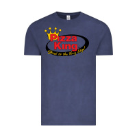 Vintage Denim Pizza King Cowboy Vintage Tee - linhVisuals