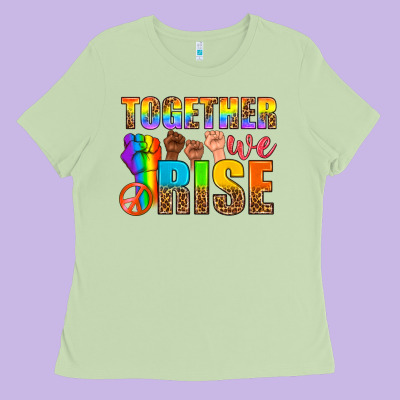 Western Lgbtq+ Together We Rise Ladies Tee Designed By Bundleandbundleshop