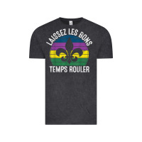 Vintage Black laissez les bons temps rouler gift mardi gras masquerade t shirt Vintage Tee - linhVisuals