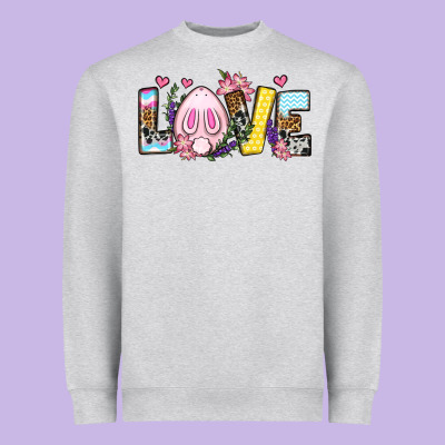 Easter Day Love Easter Heavyweight Sweatshirt Designed By Oliviacreatesart