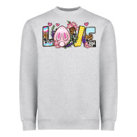 Heather Grey Easter Day Love Easter Heavyweight Sweatshirt - OliviaCreatesArt