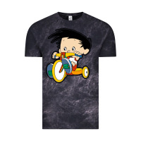 Cloud Black bobby on his bike   bobbys world Vintage Tee - linhVisuals
