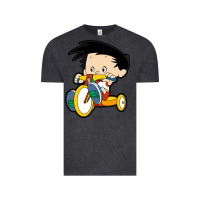 Vintage Black bobby on his bike   bobbys world Vintage Tee - linhVisuals
