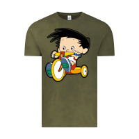 Vintage Olive bobby on his bike   bobbys world Vintage Tee - linhVisuals