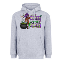 Heather Grey Hocus i Mean Pocus Heavyweight Hoodie - CowhideDigitalArt