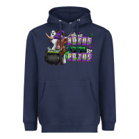 Navy Hocus i Mean Pocus Heavyweight Hoodie - CowhideDigitalArt