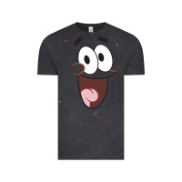 Vintage Black sponge.bob squa.re.pants patrick face portrait Vintage Tee - linhVisuals