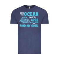 Vintage Denim into the ocean i go to find my soul Vintage Tee - linhVisuals