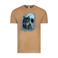 Vintage Camel t shirt, grey wolf hunting ground, icy moon, forest, galaxy Vintage Tee - linhVisuals