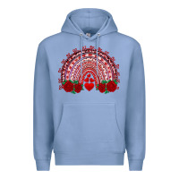 Colony Blue valentines day rainbow with roses Premium Hoodie - RanaPortraitStore