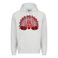 Dove Grey valentines day rainbow with roses Premium Hoodie - RanaPortraitStore