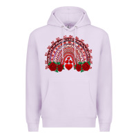 Lilac valentines day rainbow with roses Premium Hoodie - RanaPortraitStore