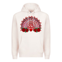 Pale Pink valentines day rainbow with roses Premium Hoodie - RanaPortraitStore