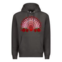 Smoke valentines day rainbow with roses Premium Hoodie - RanaPortraitStore